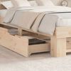 vidaXL Estructura de cama Marr&oacute;n 120 x 200 cm Madera de pino macizo