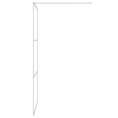 vidaXL Mampara de ducha vidrio ESG transparente plateado 100x195 cm