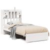 vidaXL Cama con estanter&iacute;a sin colch&oacute;n madera maciza de pino 90x190 cm