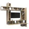 vidaXL Set muebles de salón TV 9 piezas madera ingeniería roble Sonoma