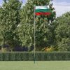 vidaXL M&aacute;stil y bandera de Bulgaria aluminio 6,23 m