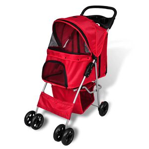vidaXL Cochecito para perros rojo