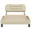 vidaXL Estructura de cama sin colch&oacute;n Hvar tela crema 100x200 cm