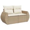 vidaXL Set de sof&aacute;s de jard&iacute;n y cojines 8 piezas rat&aacute;n sint&eacute;tico beige