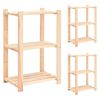 vidaXL Estanter&iacute;a 3 niveles 3 unidades madera pino maciza 150 kg