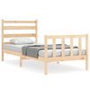 vidaXL Estructura de cama sin colch&oacute;n madera maciza de pino 90x200 cm
