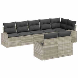 vidaXL Conjunto de sof&aacute; de jard&iacute;n Gris Claro 55 x 55 x 37 cm