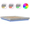 vidaXL Estructura cama con luces LED madera gris Sonoma 150x200 cm
