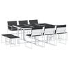 vidaXL Juego de comedor de jard&iacute;n 11 pzas con cojines textilene blanco