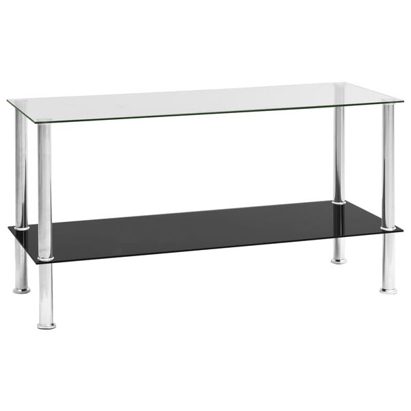 vidaXL Mesa de centro de vidrio templado 110x43x60 cm
