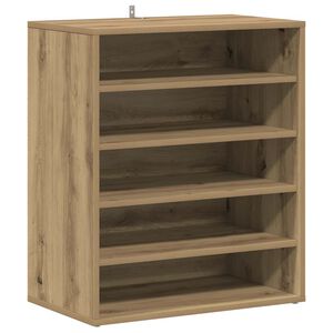 vidaXL Zapatero madera ingenier&iacute;a roble artisan 60x35x70 cm