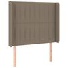 vidaXL Cama box spring colch&oacute;n y luces LED gris taupe 80x200 cm