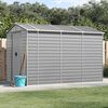 vidaXL Caseta de jardín gris claro 191x300x198 cm acero galvanizado
