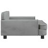 vidaXL Cama para perros de terciopelo gris claro 90x53x30 cm