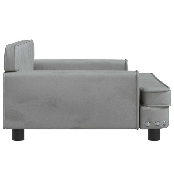 vidaXL Cama para perros de terciopelo gris claro 90x53x30 cm