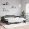 vidaXL Sofá cama nido tela gris oscuro 90x200 cm