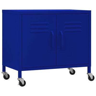vidaXL Armario de almacenamiento acero azul marino 60x35x56 cm