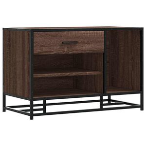 vidaXL Banco zapatero madera de ingenier&iacute;a marr&oacute;n roble 80x40x53,5 cm