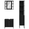 vidaXL Set de muebles de baño 3 piezas madera contrachapada negro