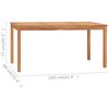 vidaXL Conjunto de comedor de jard&iacute;n de 7 piezas, 160 x 80 cm, madera maciza de teca