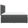 vidaXL Cama box spring con colch&oacute;n tela gris oscuro 180x200 cm