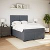 vidaXL Cama box spring con colch&oacute;n terciopelo gris oscuro 160x200 cm