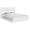 vidaXL Estructura de cama con almacenamiento y cabecero Blanco