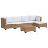 vidaXL 6 uds. Conjunto de Lounge de Rat&aacute;n con Cojines GENDT Natural