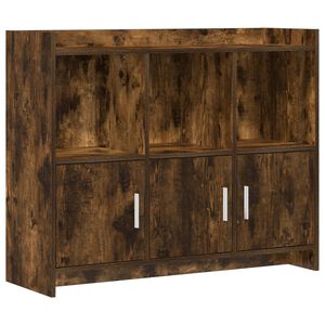 vidaXL Aparador Roble Ahumado 98,5 x 33 x 80 cm Madera de ingenier&iacute;a