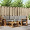 vidaXL Conjunto de sof&aacute;s de exterior 5 pcs Gris Natural y Claro