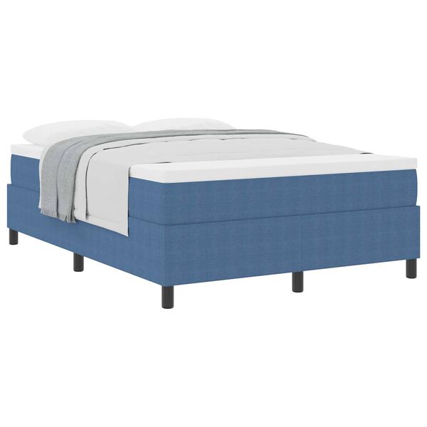 vidaXL Cama tipo Box Spring Azul y 160 x 200 cm Tela de Pana