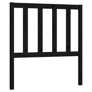 vidaXL Cabecero de cama madera maciza de pino negro 96x4x100 cm