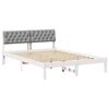 vidaXL Estructura de cama con cabecera y gris claro 160 x 200 cm