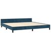 vidaXL Estructura cama sin colch&oacute;n terciopelo azul oscuro 200x200 cm