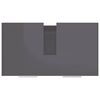 vidaXL Armario de ba&ntilde;o madera contrachapada gris brillo 60x33x61 cm