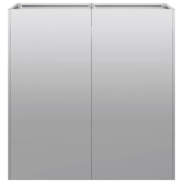 vidaXL Jardinera 80x40x80 cm de acero galvanizado