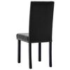 vidaXL Sillas de comedor 4 unidades negra PVC