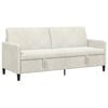 vidaXL Sof&aacute; con almacenamiento 3 plaza Crema 192 x 78 x 87 cm