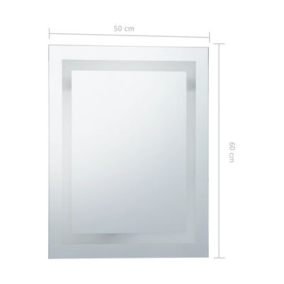 vidaXL Espejo de baño con LED y sensor táctil 50x60 cm