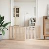 vidaXL Puerta para perros plegable de 2 paneles, 160 cm, madera de &aacute;lamo