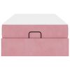 vidaXL Estructura de cama con colch&oacute;n 2 pcs Rosa Terciopelo