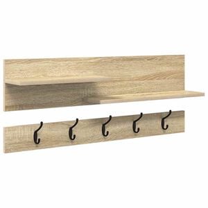 vidaXL Perchero de pared con estante Roble Sonoma 90 x 15 x 36 cm