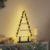 vidaXL &Aacute;rbol de Navidad de metal con soporte Negro 60 cm Acero