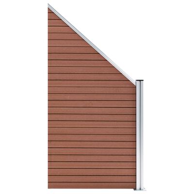 vidaXL Panel de valla WPC marrón 95x(105-180) cm