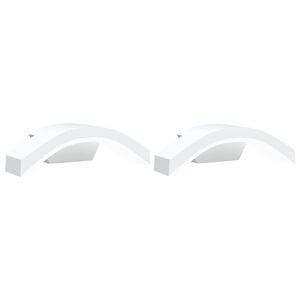 vidaXL L&aacute;mparas de pared LED de exterior 2 uds aluminio fundido blanco