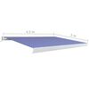 vidaXL Toldo de carrete motorizado azul y blanco 450x300 cm