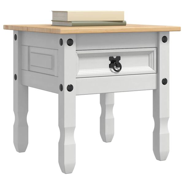 vidaXL Mesa Auxiliar Corona 50 x 50 x 50 cm Madera de pino macizo