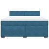 vidaXL Cama box spring con colch&oacute;n terciopelo azul 180x200 cm