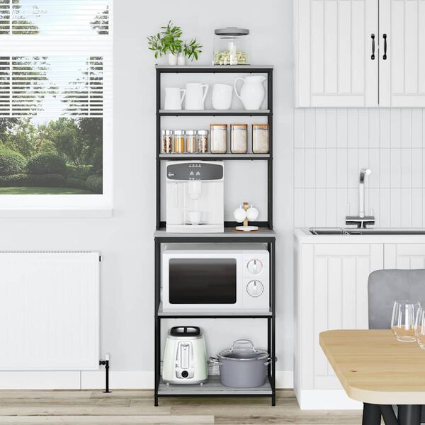 vidaXL Estante de cocina Gris Sonoma 60 x 40 x 168 cm