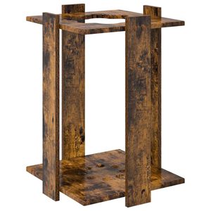 vidaXL soporte para tacos de billar Madera de ingenier&iacute;a Roble Ahumado